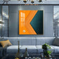 Abstract Expression Glass Finish Square Wall Art