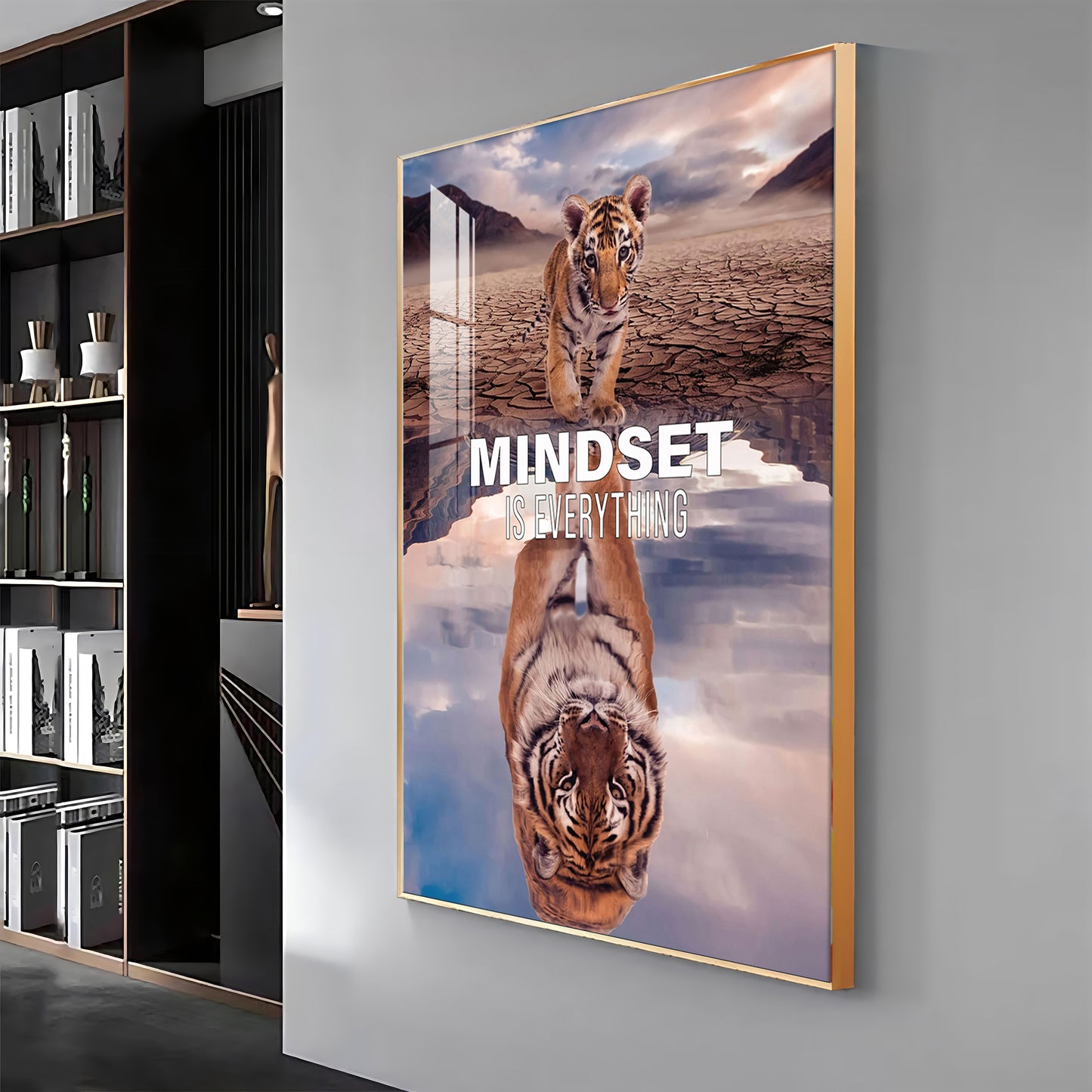 Mindset Mastery Glass Finish Vertical Wall Art