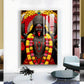 Hindu Goddess Kali Glass Finish Vertical Wall Art