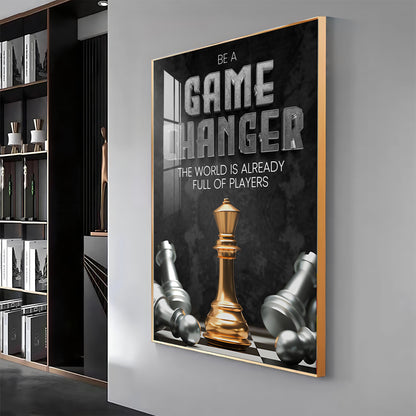 Game Changer Glass Finish Vertical Wall Art