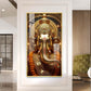 Ganpati Bappa Morya Glass Finish Vertical Wall Art
