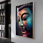 Buddha's Whisper Glass Finish Vertical Wall Art