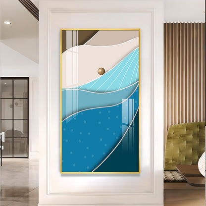 WaveStone Harmony Glass Finish Vertical Wall Art