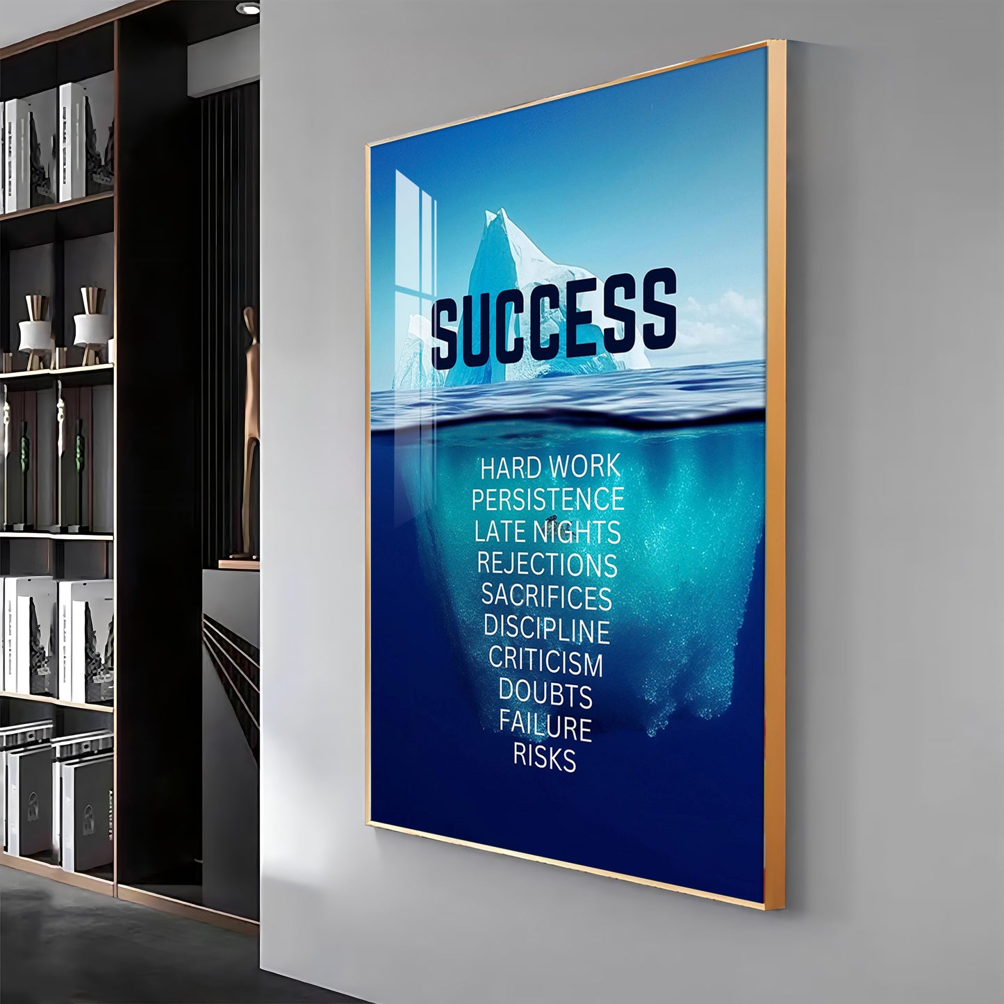 Perseverance Pro Glass Finish Vertical Wall Art