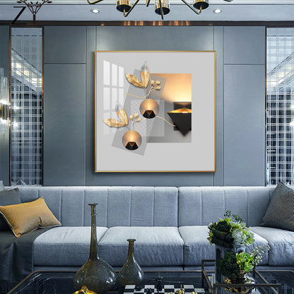 Opulent Oasis Glass Finish Square Wall Art