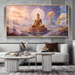 Morning Vibrance Buddha Glass Finish Horizontal Wall Art