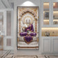 Elegant Gautam Buddha Glass Finish Vertical Wall Art