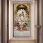 Elegant Lord Ganesh Ji Glass Finish Vertical Wall Art