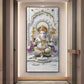Lord Ganesha Ji Glass Finish Vertical Wall Art