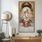 Elegant Lord Ganesh Ji Glass Finish Vertical Wall Art