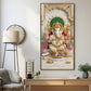 Lord Shree Ganesha Glass Finish Vertical Wall Art