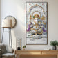 Lord Ganesha Ji Glass Finish Vertical Wall Art