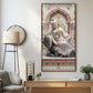 Elegant Buddha Glass Finish Vertical Wall Art