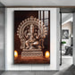 Divine Ganpati Bappa Glass Finish Vertical Wall Art