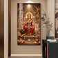 Durga Maa Glass Finish Vertical Wall Art