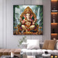 Jai Ganesh Deva Glass Finish Square Wall Art