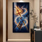 Lord Shiv Ji Trishul Glass Finish Vertical Wall Art