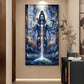 Lord Shiva and Cosmic Energy Glass Finish Vertical Wall Art