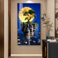 Dreamy Waterfall Escape Glass Finish Vertical Wall Art