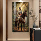Maratha Shivaji Maharaj Glass Finish Vertical Wall Art