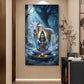 Meditating Lord Shiv With Nandi Glass Finish Vertical Wall Art
