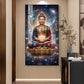 Tranquil Buddha Glass Finish Vertical Wall Art