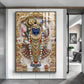 Shrinathji Maharaj Glass Finish Vertical Wall Art