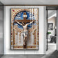 Embrace of the Cross Glass Finish Vertical Wall Art