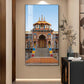 Badrinath Temple Glass Finish Vertical Wall Art