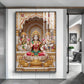 Religious Maa Laxmi Glass Finish Vertical Wall Art