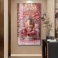 Divine Lord Ganesh Glass Finish Vertical Wall Art