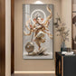 Divine Lord Ganesha ji Glass Finish Vertical Wall Art