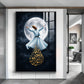 The Whirl Of Rahmah Glass Finish Vertical Wall Art