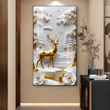 Deerlighted Forest Glass Finish Vertical Wall Art