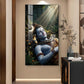 Hindu Deity Shiva Glass Finish Vertical Wall Art