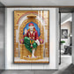 Spiritual Sai Baba Glass Finish Vertical Wall Art