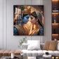 Divine Lord Radha and Krishna Glass Finish Square Wall Art