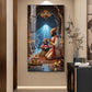 Chhatrapati Shivaji Maharaj WIth Lord Shiva Glass Finish Vertical Wall Art