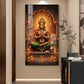 Hindu God Hanuman Ji Glass Finish Vertical Wall Art