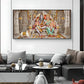 Shiv Parivar Glass Finish Horizontal Wall Art