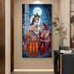 Divine Shree Radha Krishna Ji Glass Finish Vertical Wall Art