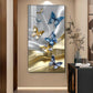 Radiant Butterfly Dance Glass Finish Vertical Wall Art