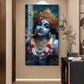Shri Banke Bihari Glass Finish Vertical Wall Art