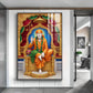Sai Baba Religious Glass Finish Vertical Wall Art