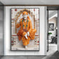 Divine Sai Baba Glass Finish Vertical Wall Art