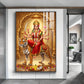 Sherawali Maa Glass Finish Vertical Wall Art
