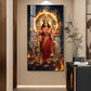 Divine Maa Durga Glass Finish Vertical Wall Art