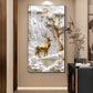 Floral Fawn Delight Glass Finish Vertical Wall Art