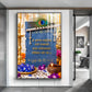 Sacred Krishna Mantra Glass Finish Vertical Wall Art