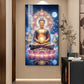Namo Buddhay Glass Finish Vertical Wall Art